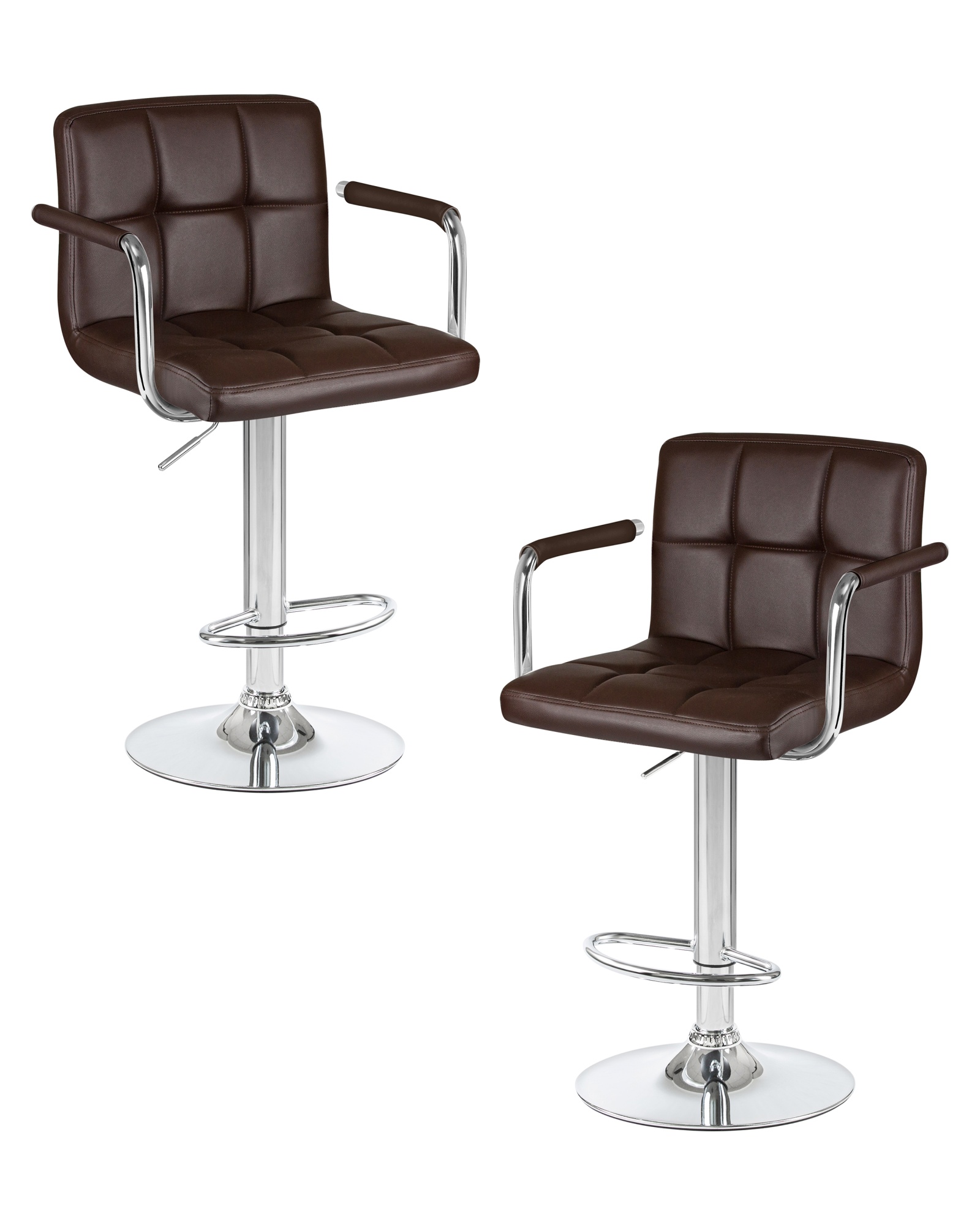 Набор 2 шт Стул барный KRUGER ARM, коричневый