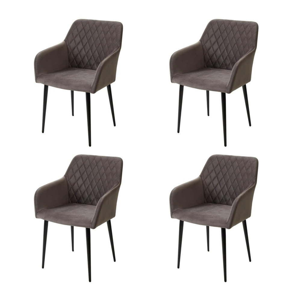 Стул BRANDY-X графит #14 велюр, черный каркас