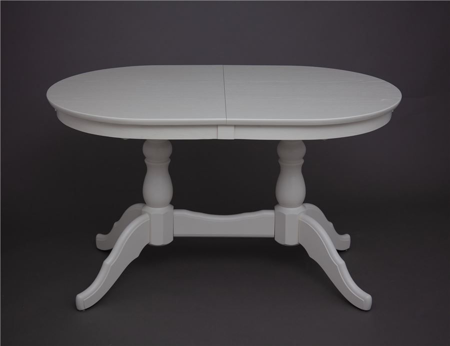 Раздвижной стол Овальный 130 слоновая кость