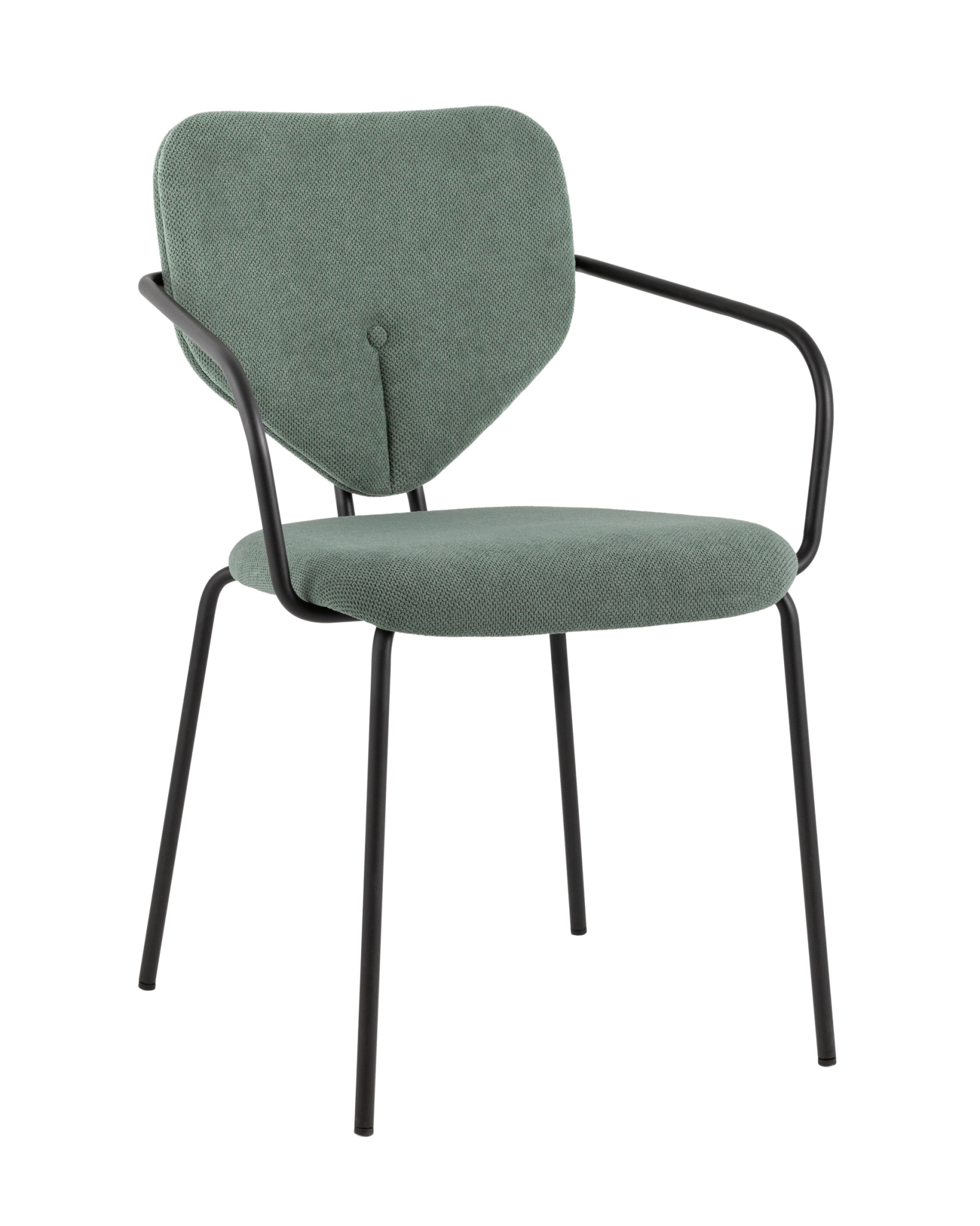 Стул обеденный Masey с подлокотниками зеленый