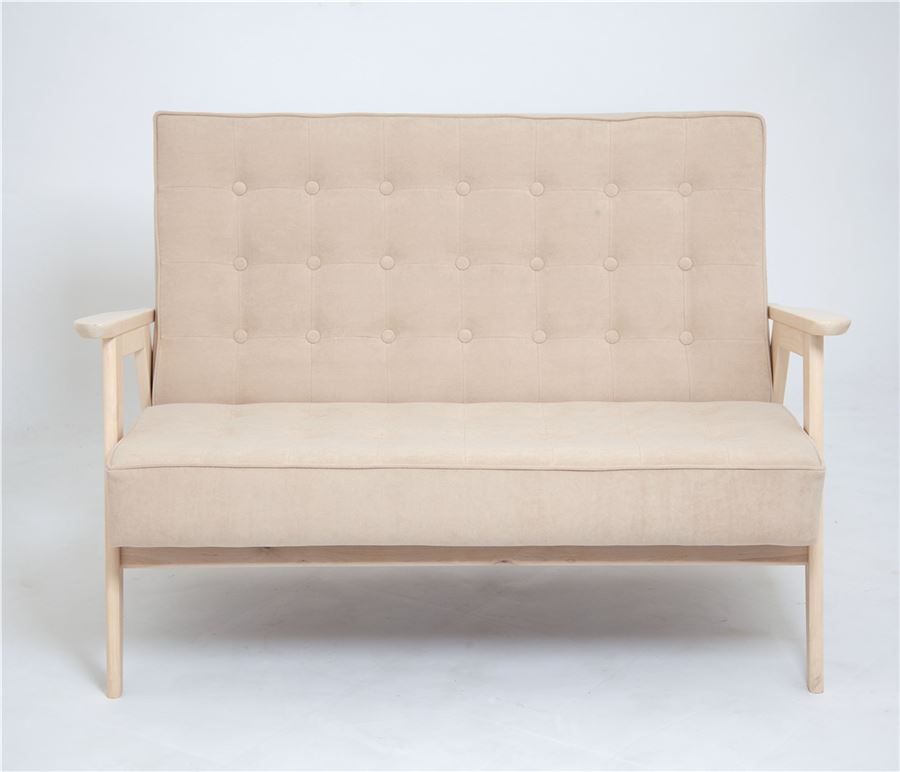 Диван двухместный РЕТРО беленый дуб, RS3 - бежевый
