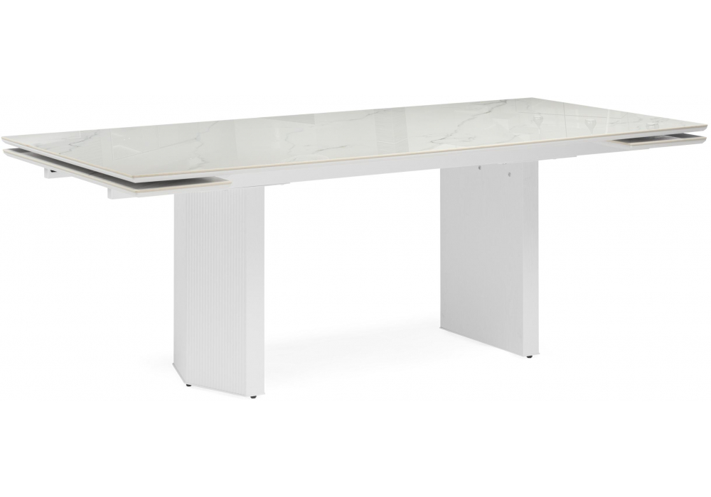 Керамический стол Монерон 200x100 дерево, белый