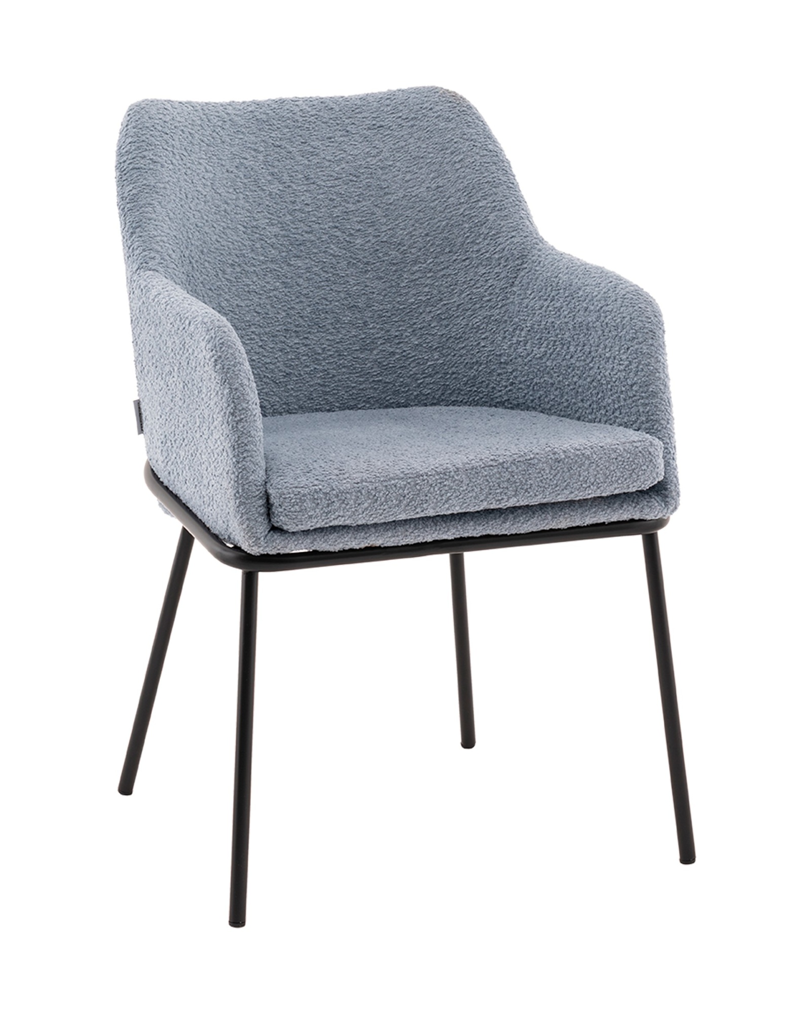 Стул с подлокотниками Кози new ткань букле синий