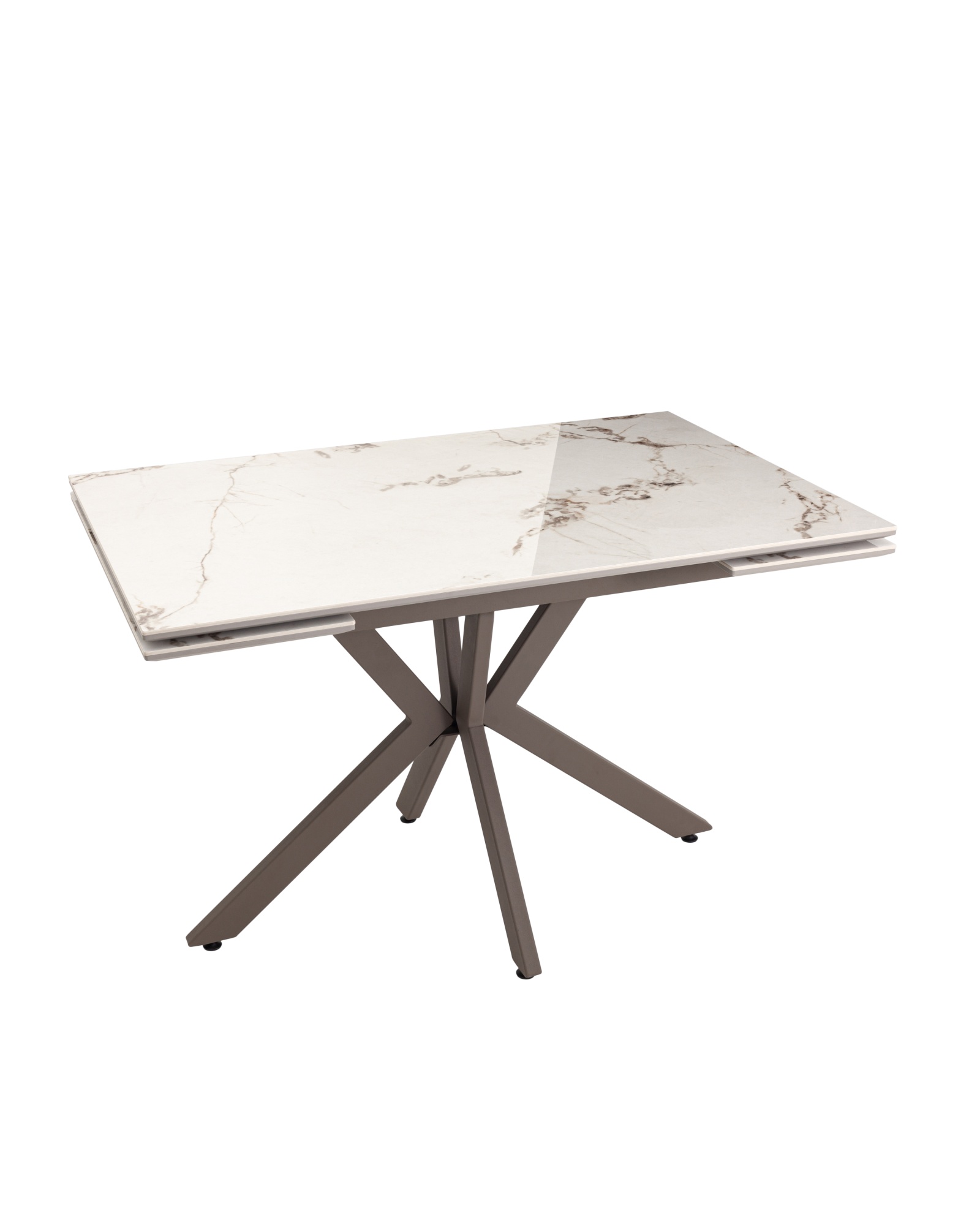 Стол раскладной Marmer 120-180*80*76 керамика капучино