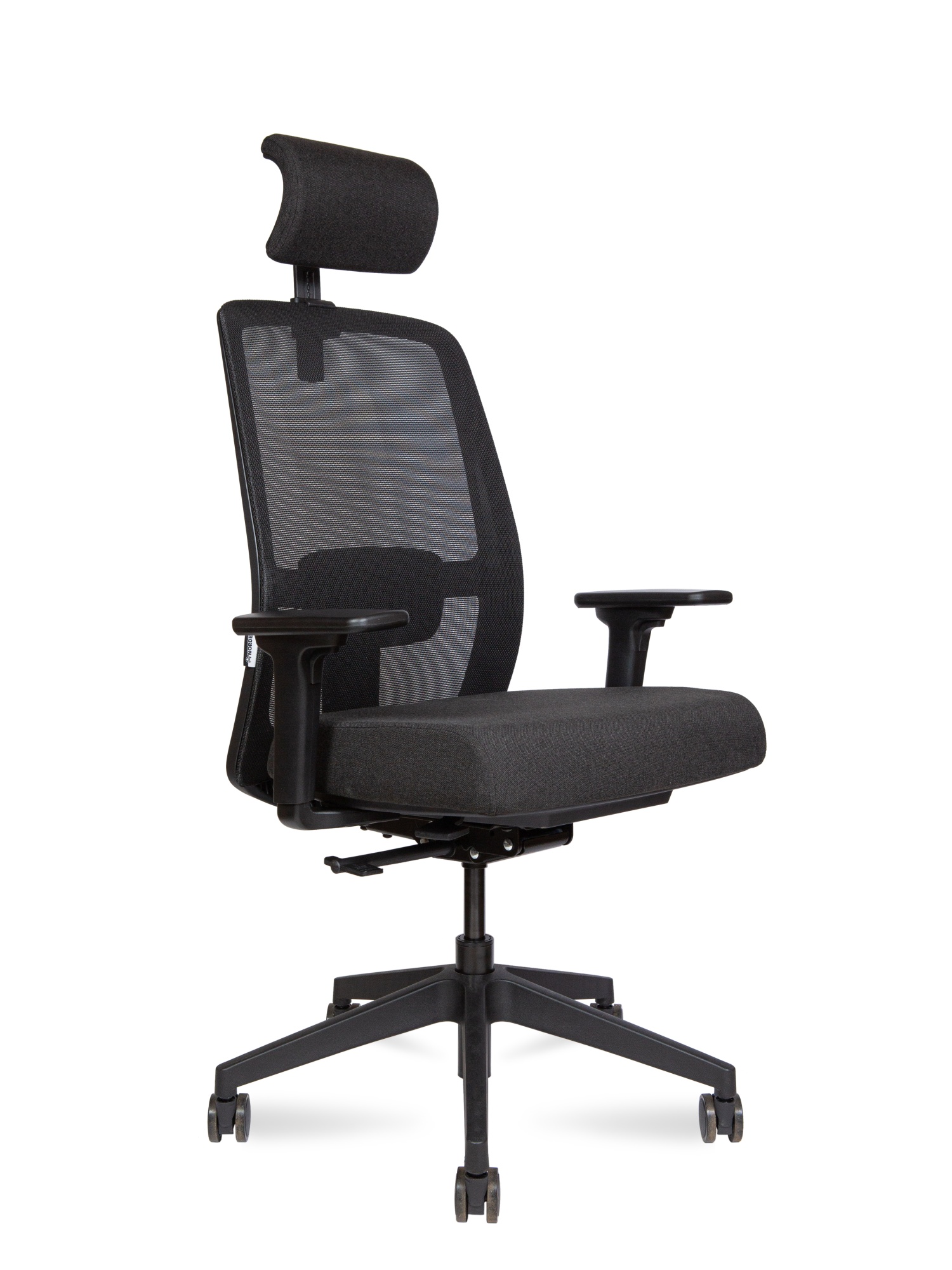 Кресло офисное Altai SL черный, ткань и пластик, мягкое сиденье, с подлокотниками