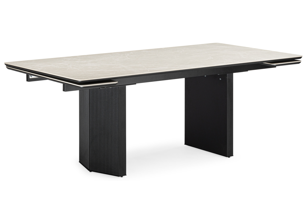 Керамический стол Монерон 200x100 burberry bianco matt, черный