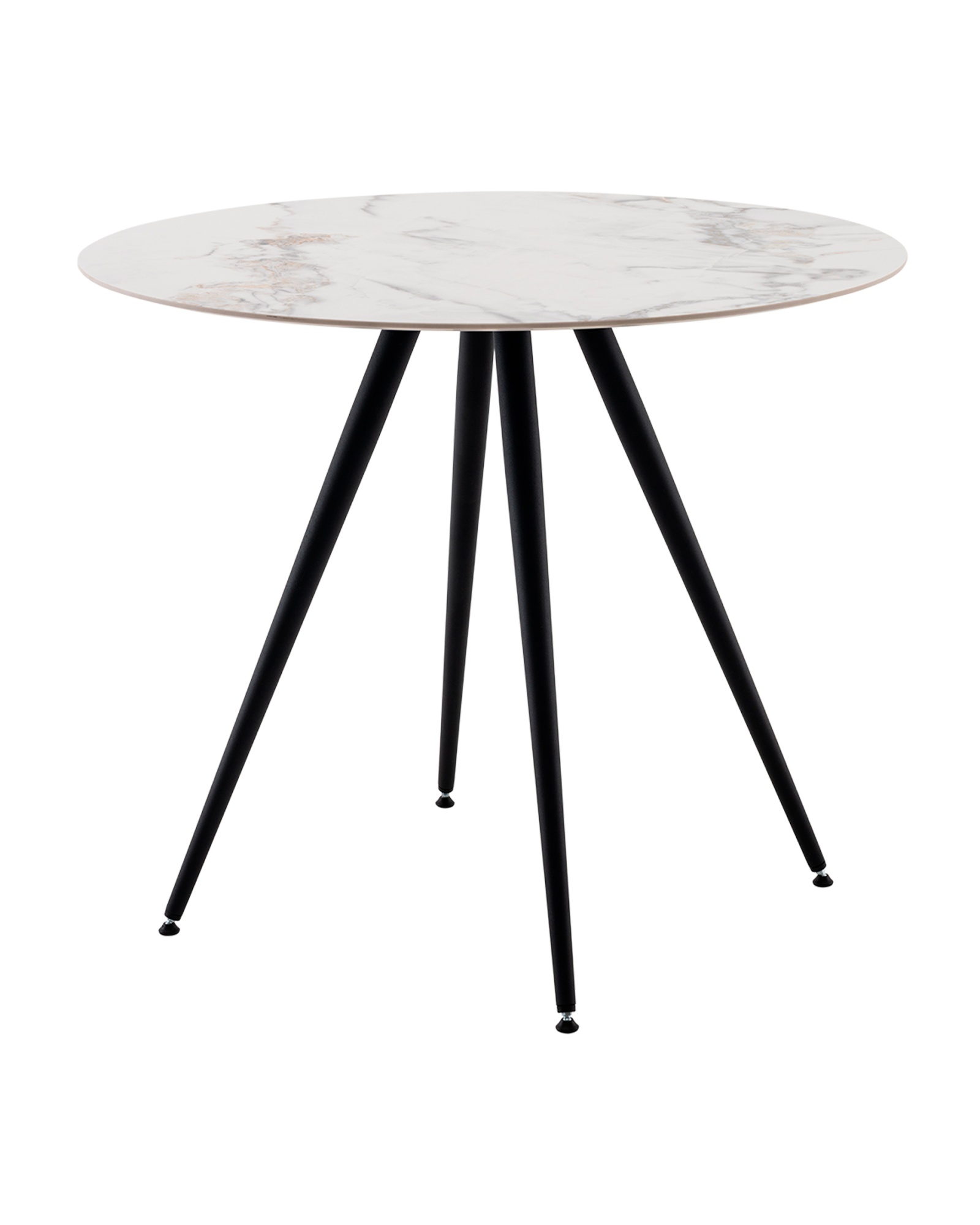 Стол Ники с круглой столешницей из керамики Ice Jade 900