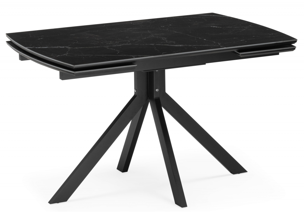 Керамический стол Комильфо 120x80 черный мрамор, черный