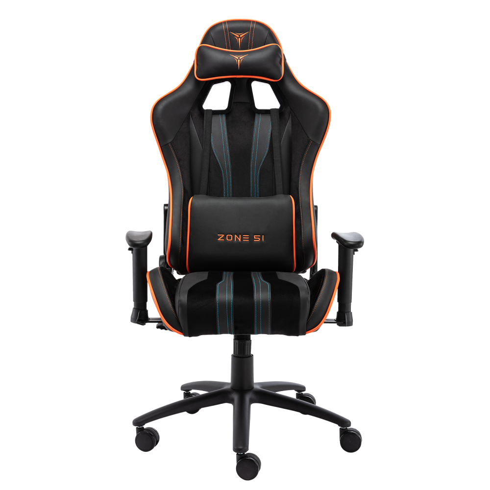 Кресло компьютерное игровое ZONE 51 GRAVITY черный-оранжевый