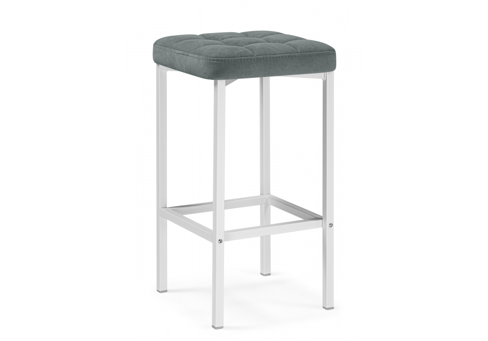 Барный стул Лофт катания дасти блю, белый матовый