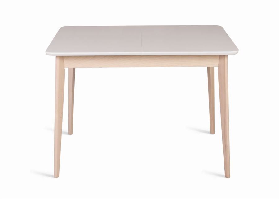 Раздвижной стол Рэй 103 белый с подстольем беленый дуб