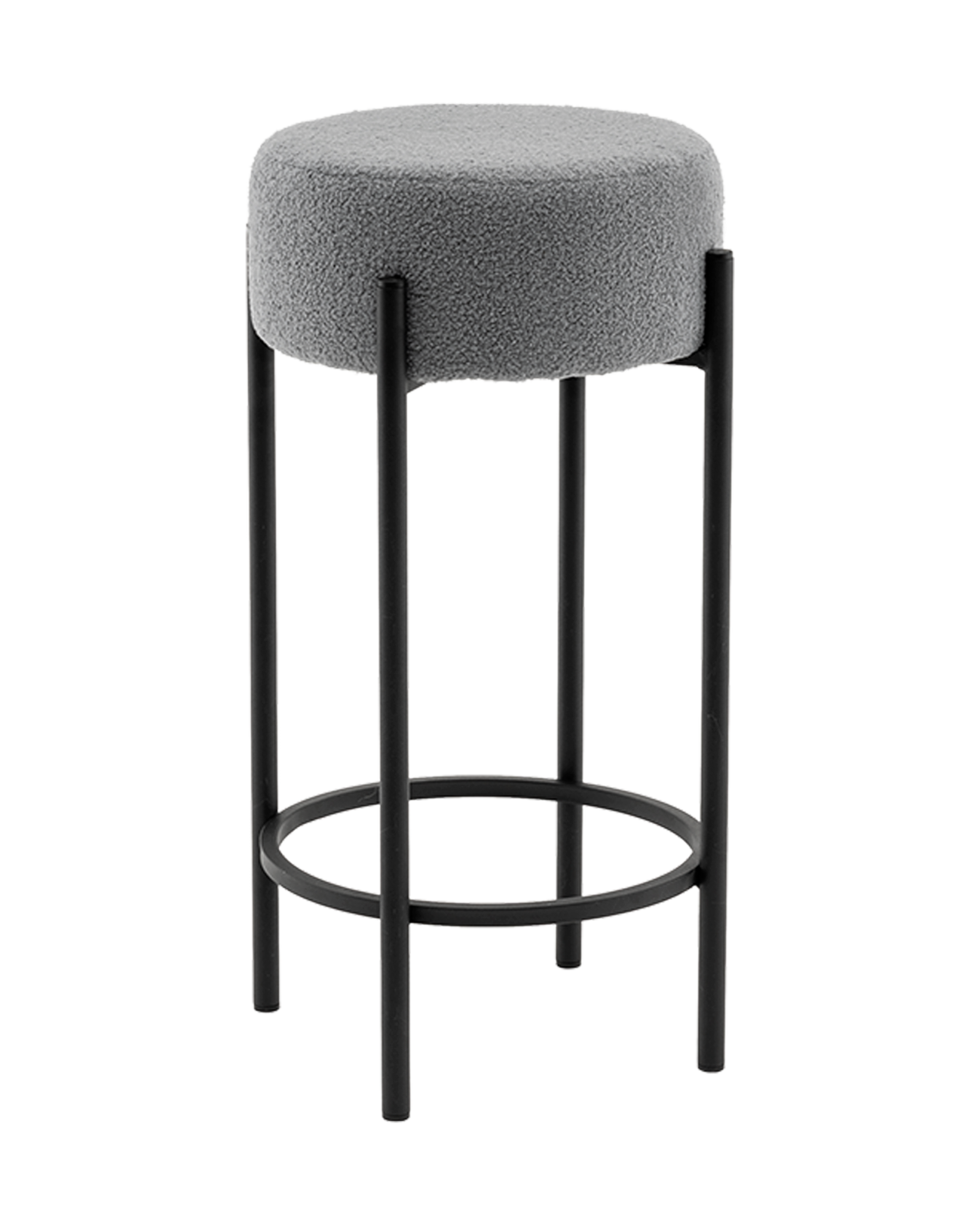 Стул барный Беккет букле светло-серый