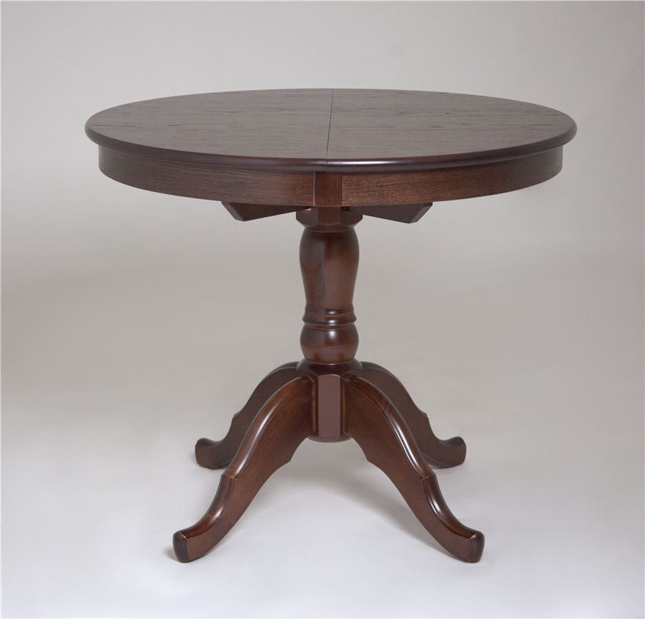 Стол Круглый шоколад, массив березы, шпон