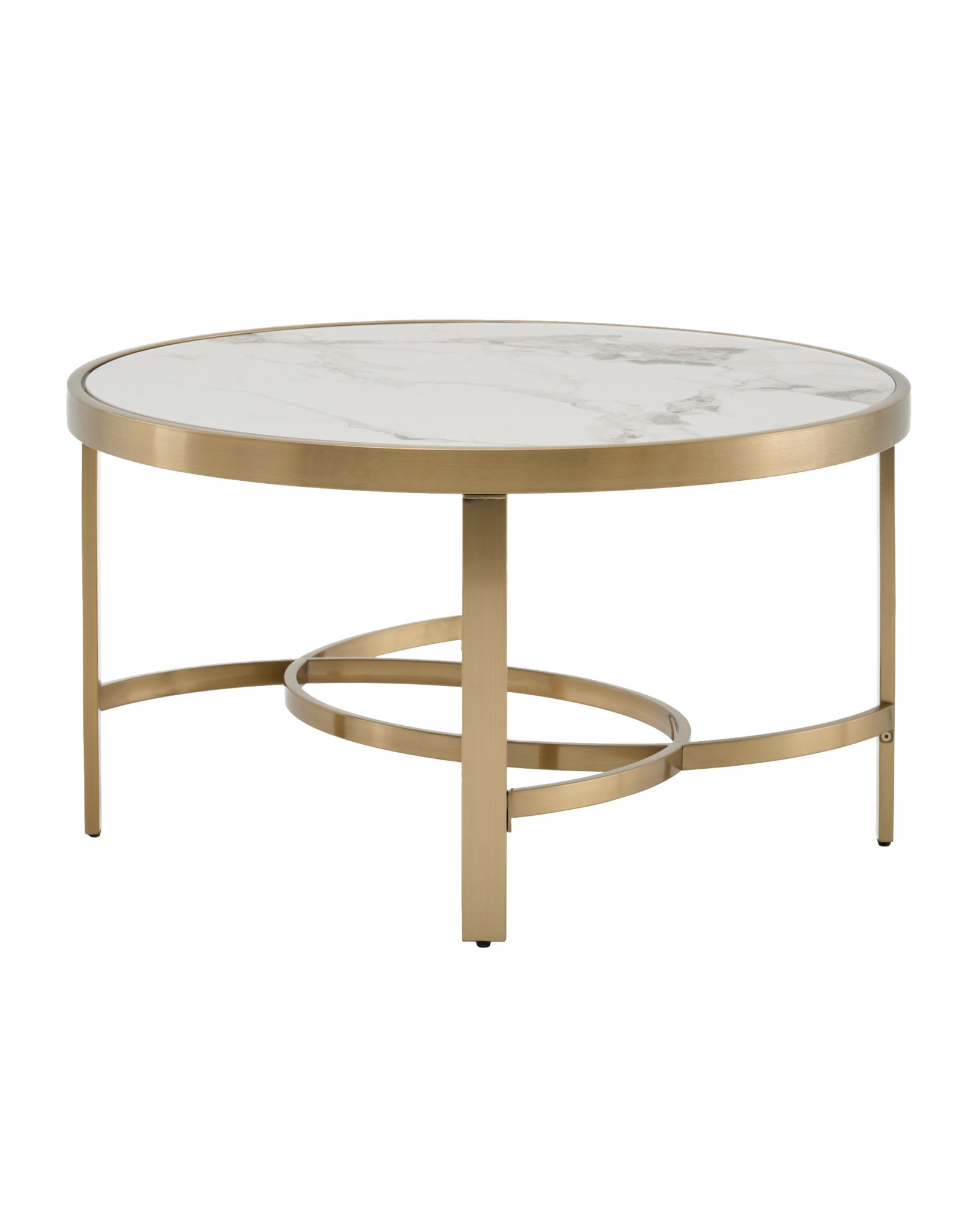 Журнальный столик Адриана 80*80 см светлая керамика