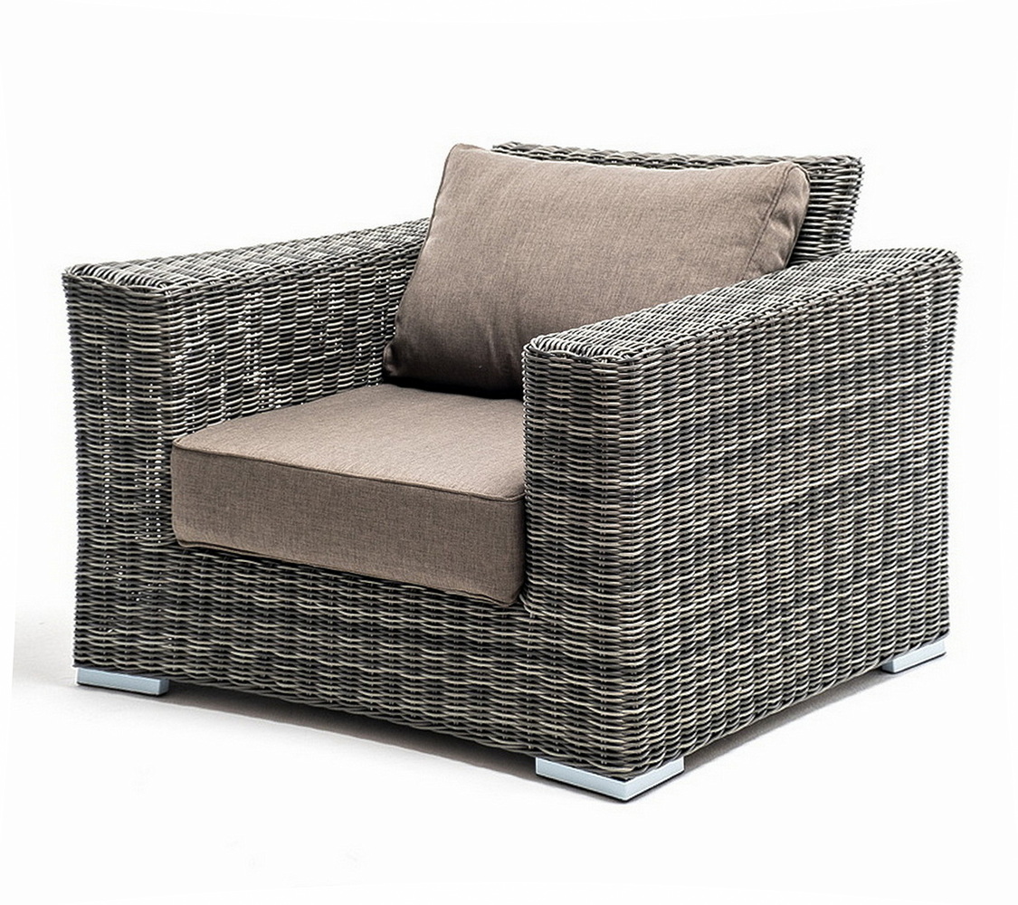 "Боно" кресло из искусственного ротанга, графит