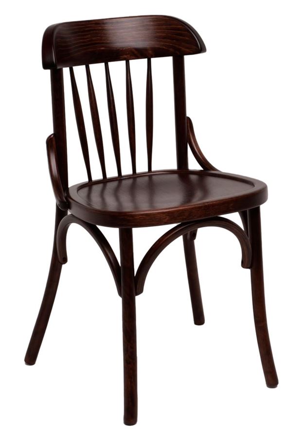 Стул венский Линц темный тон с твердым сиденьем