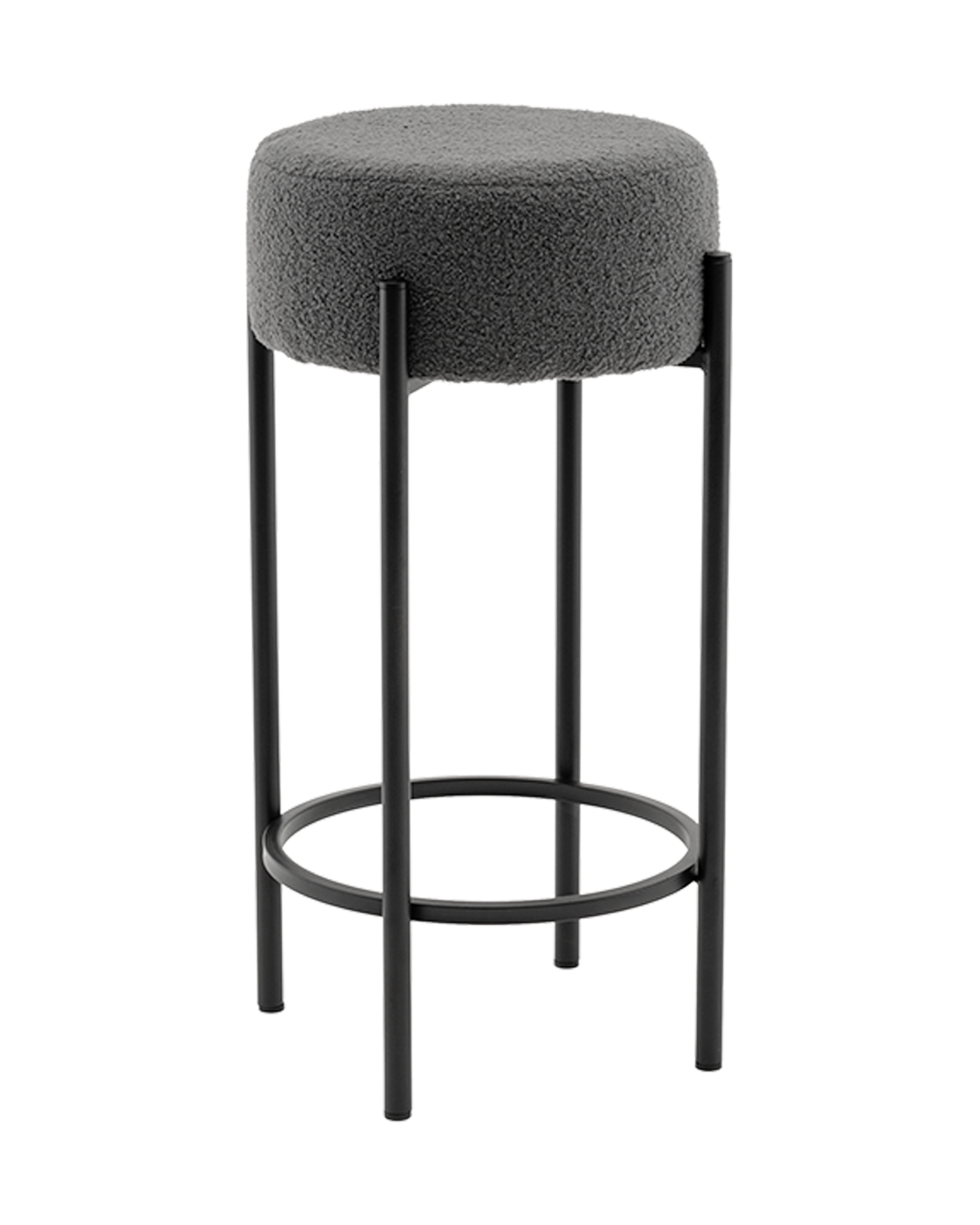 Стул барный Беккет букле темно-серый