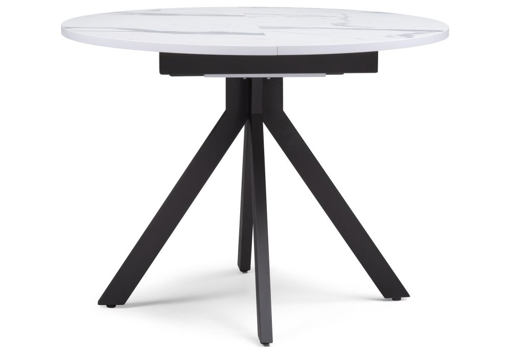 Стол деревянный Бетина мрамор белый, черный