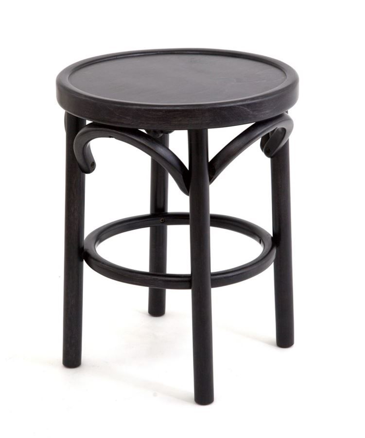 Деревянный табурет Венский венге с твердым сиденьем