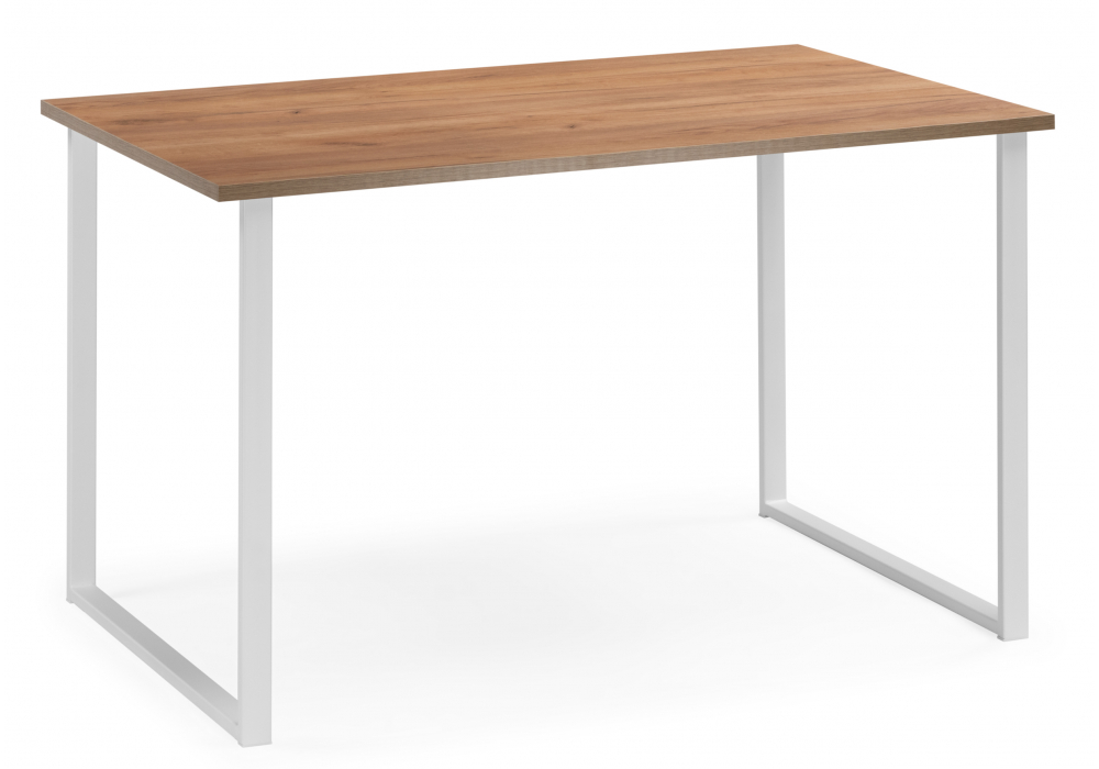 Стол деревянный Лиман 140 x 80 дуб крафт золотой, белый матовый