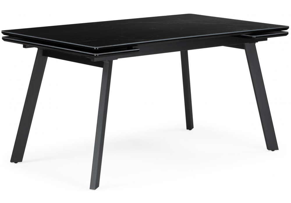 Керамический стол Норман 120(180)х80 shakespeare black, черный