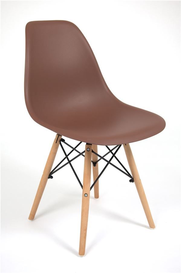 Стул Eames 622 шоколад, светлое дерево