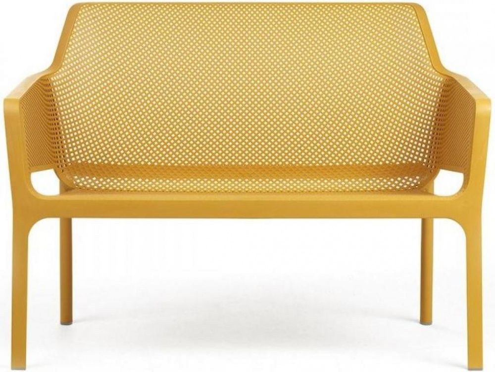 Диван пластиковый Net Bench желтый