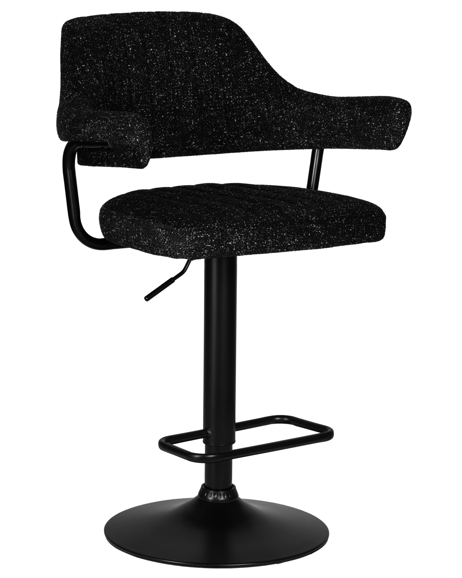 Стул барный CHARLY BLACK черный твид LEO18