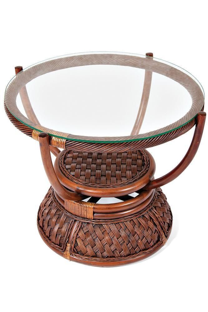 Столик кофейный Andrea ротанг, D60х50 см, Pecan Washed