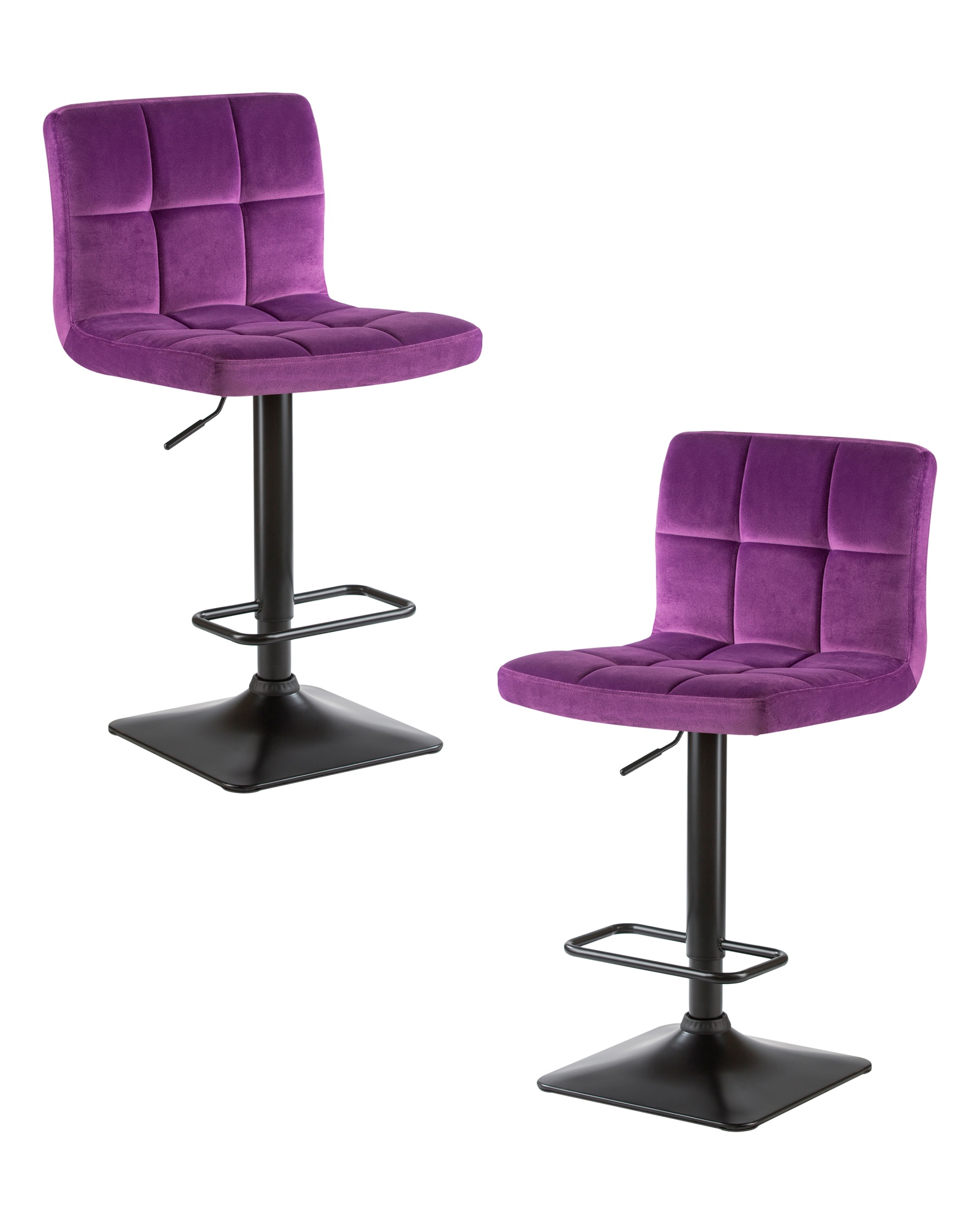 Набор 2 шт Стул барный DOMINIC, фиолет велюр (MJ9-58)