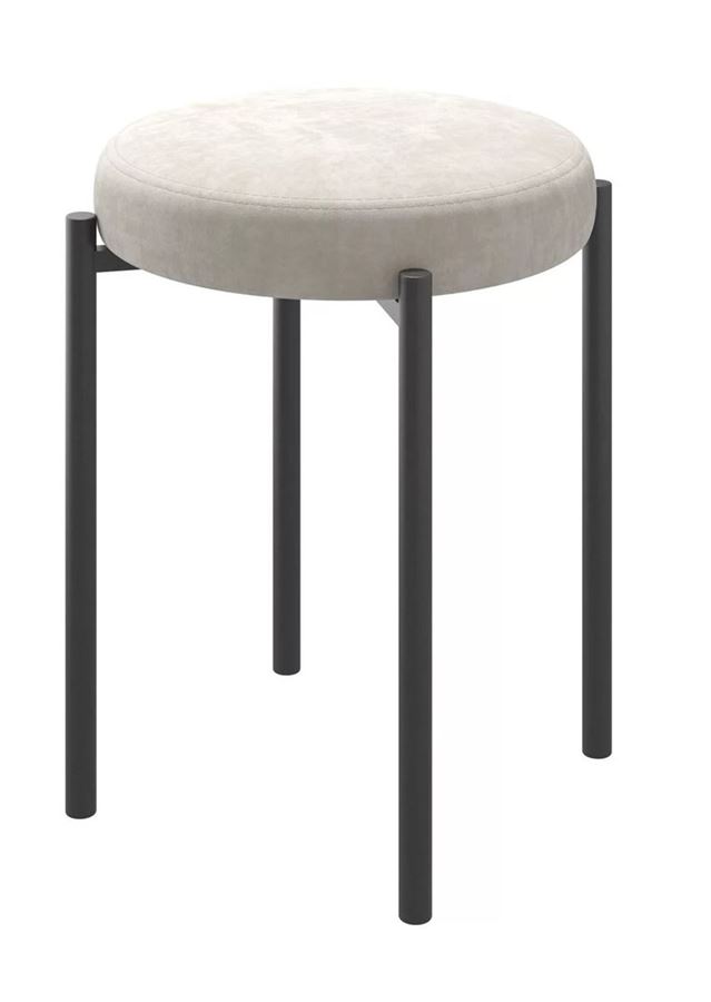 Табурет BOB бежевый, кремовый LUX, черный