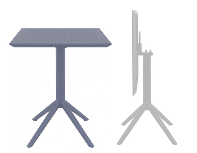 Стол пластиковый складной Siesta Contract Sky Folding Table 60 серый