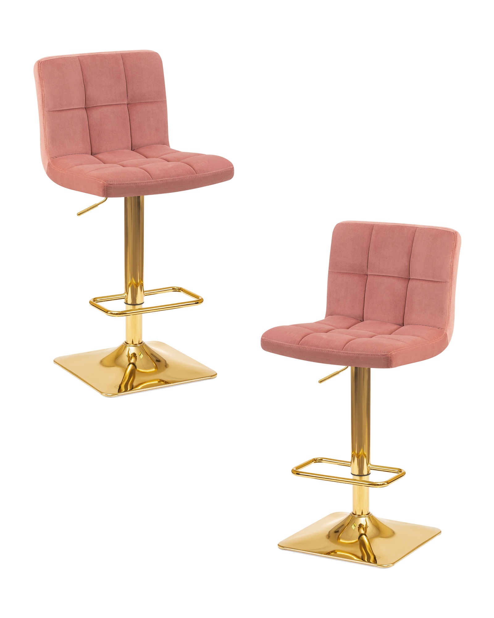 Набор 2 шт Стул барный GOLDIE, пудрово-розовый велюр (MJ9-32)