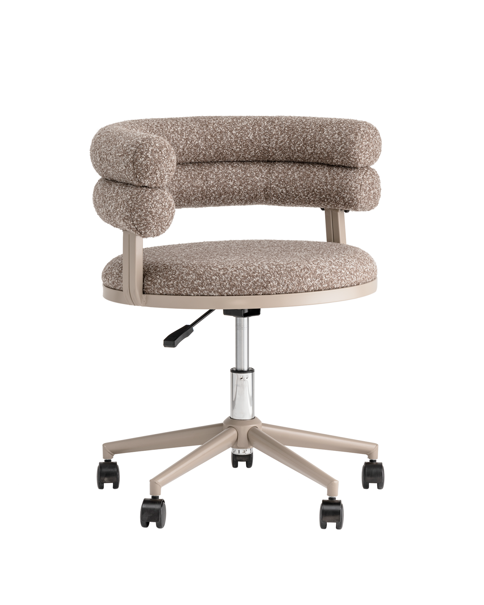 Кресло офисное Ponty светло-коричневое с бежевыми ножками