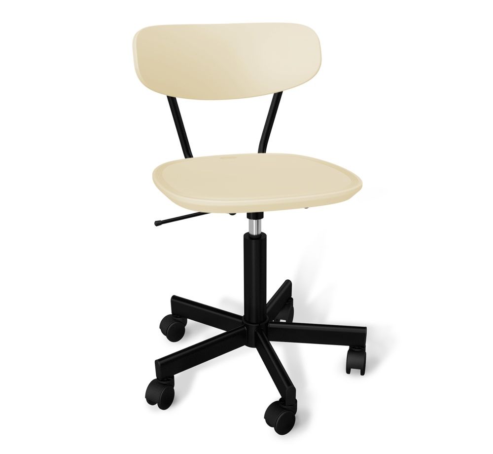 Стул подъемно-поворотный SHT-ST85-2/S121М бежевый и черный муар