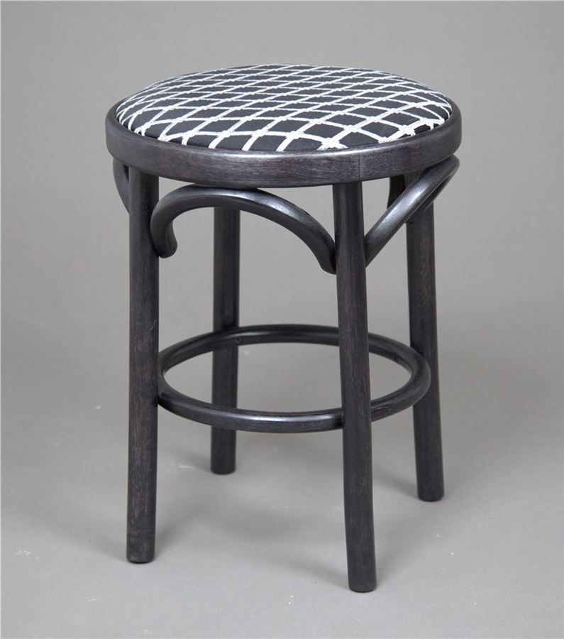 Деревянный табурет Венский венге с мягким сиденьем из ткани венге