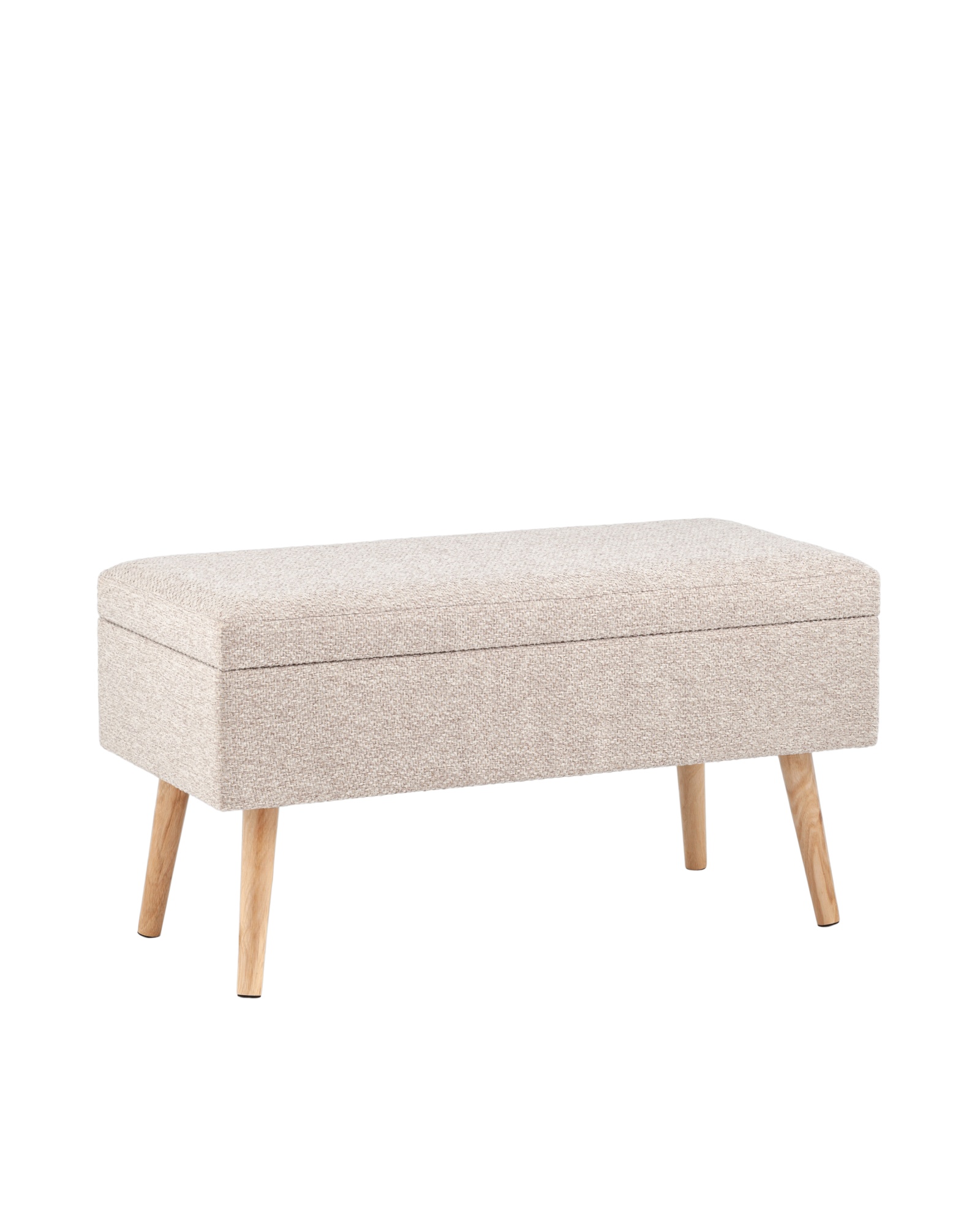 Банкетка Сторми с ящиком серо-бежевый