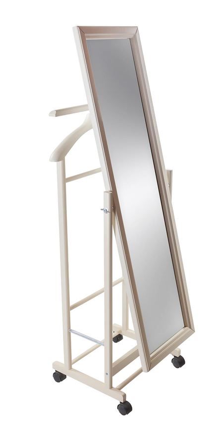 Вешалка "Верона Элит" с зеркалом" слоновая кость