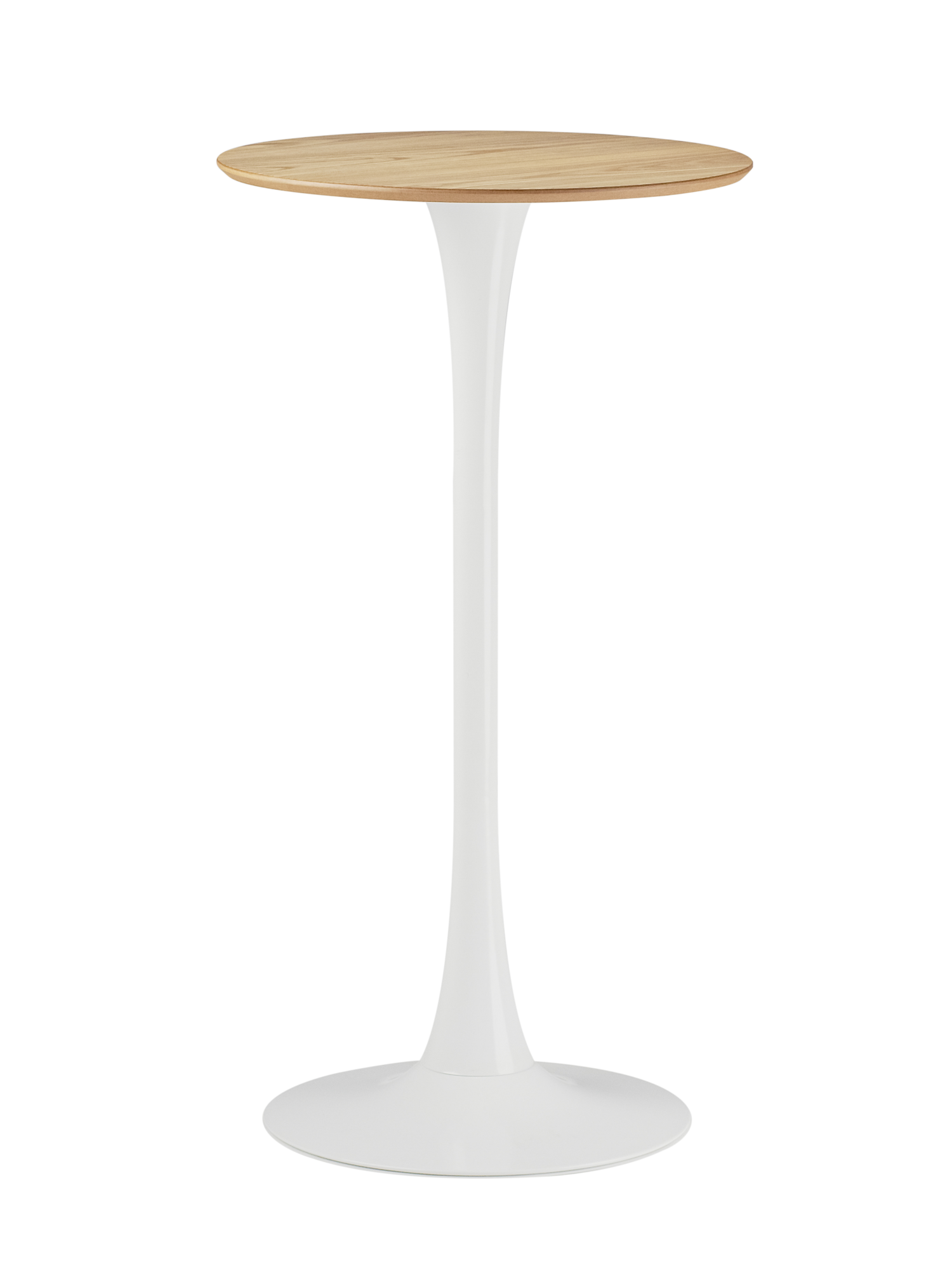 Барный стол Tulip style белый каркас столешница бук