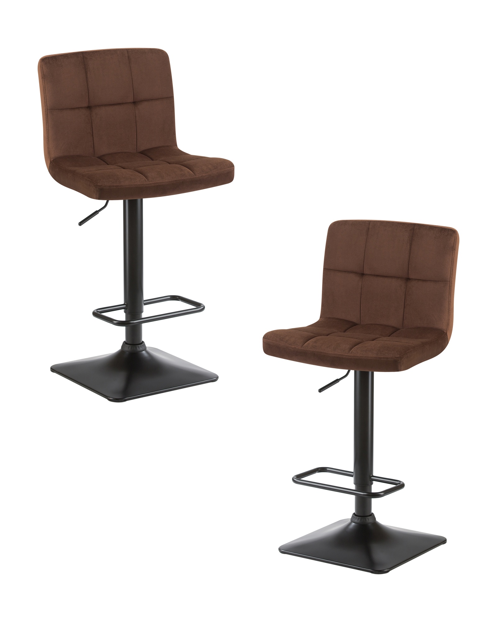Набор 2 шт Стул барный DOMINIC, шоколадный велюр (MJ9-111)