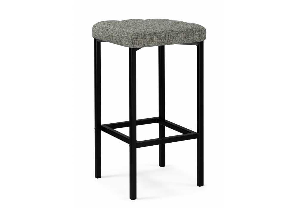 Барный стул Лофт рогожка графит, черный матовый