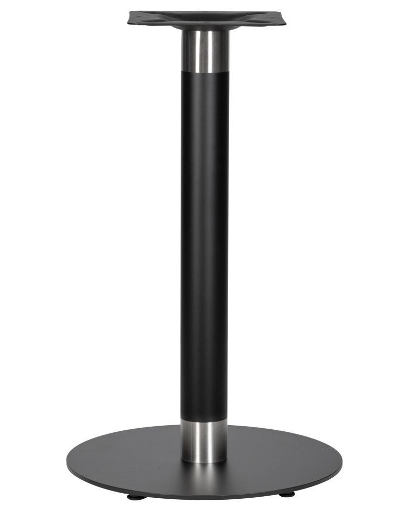 Подстолье обеденное LORENZO черный и хромированный