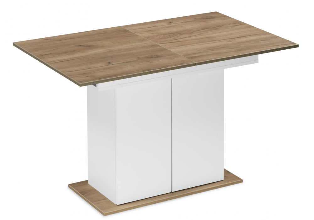 Стол деревянный Carla белый, крафт золотой