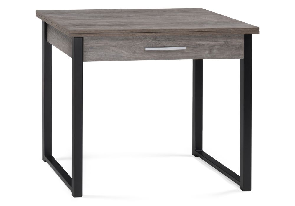 Стол деревянный Ибби 90(128)х64х77 рошелье, черный матовый