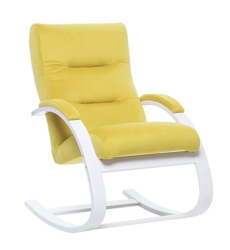 Кресло-качалка Милано слоновая кость и ткань V 28