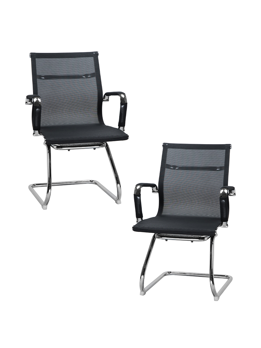 Набор 2 шт Офисное кресло для посетителей CODY MESH черный