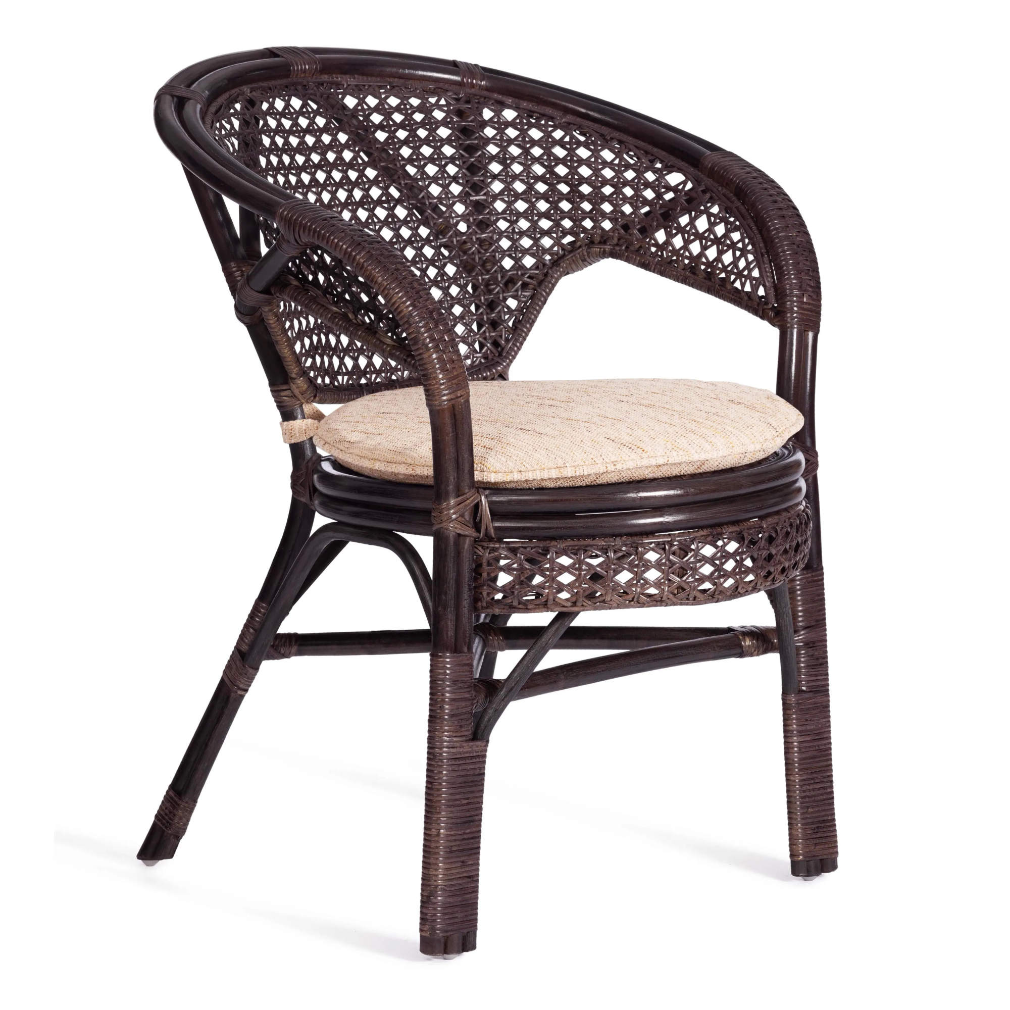 Кресло PELANGI 02/15 из натурального ротанга с подушкой