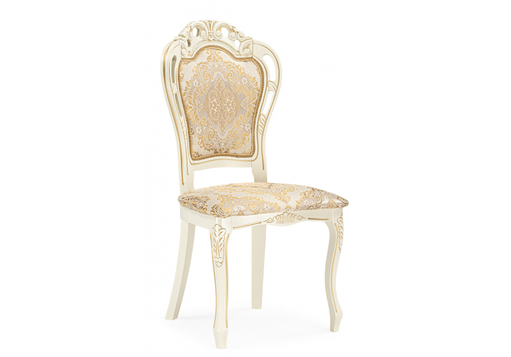 Стул деревянный Bronte молочный, патина