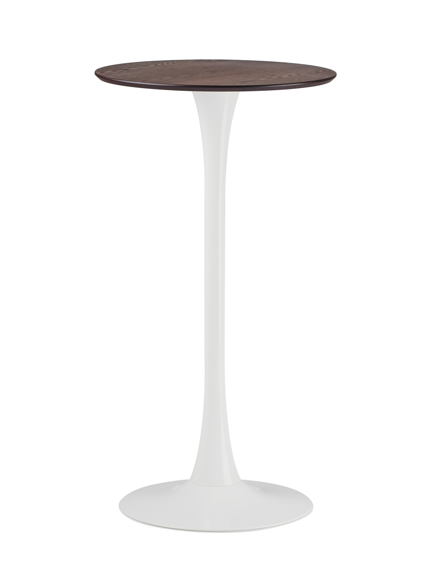 Барный стол Tulip style белый каркас столешница орех