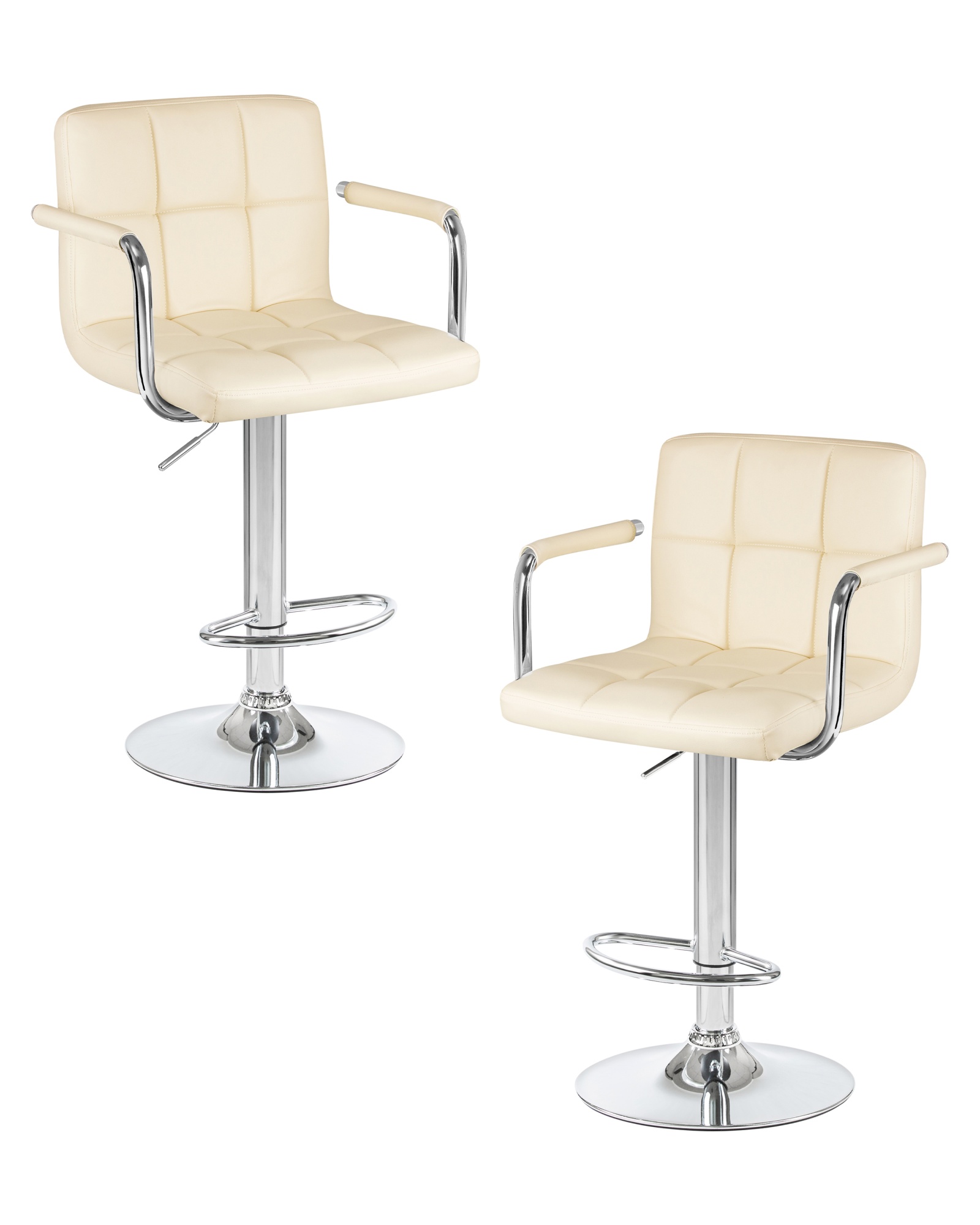 Набор 2 шт Стул барный KRUGER ARM, кремовый